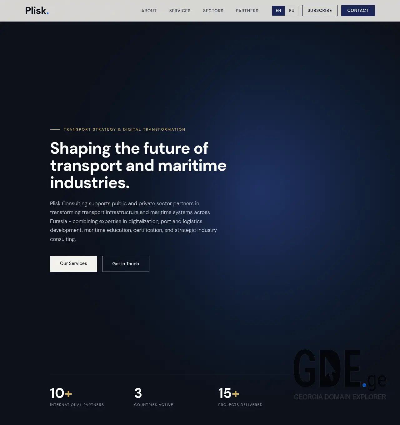Screenshot of the site plisk.ge at 2026-07-15