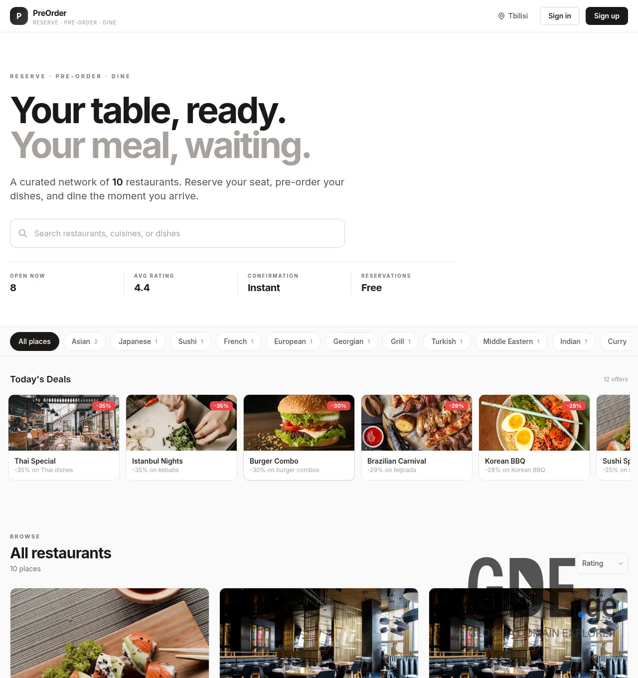 Screenshot of the site preorder.ge at 2026-06-28
