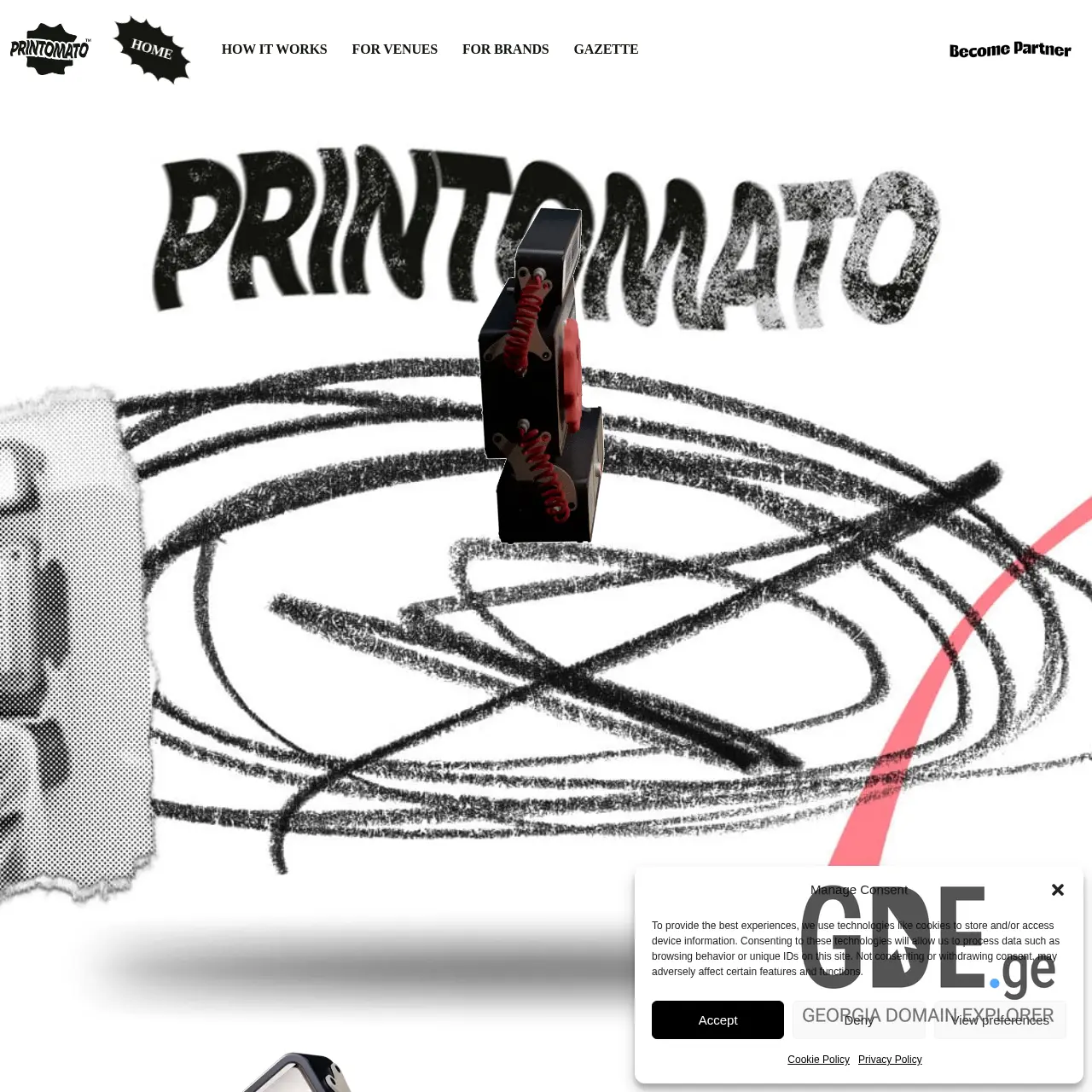 Screenshot of the site printomato.ge at 2026-03-26