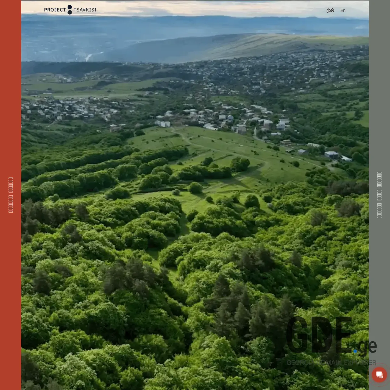 Screenshot of the site projecttsavkisi.ge at 2026-03-28