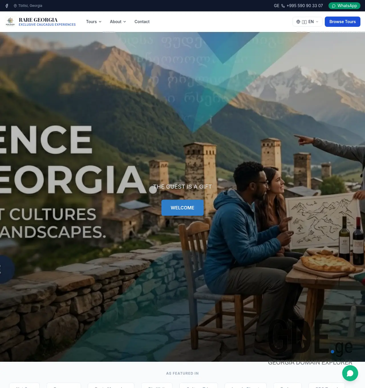 Screenshot of the site raregeorgia.ge at 2026-06-02