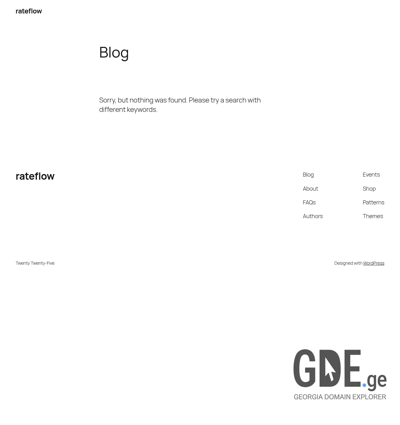 Screenshot of the site rateflow.ge at 2026-06-23