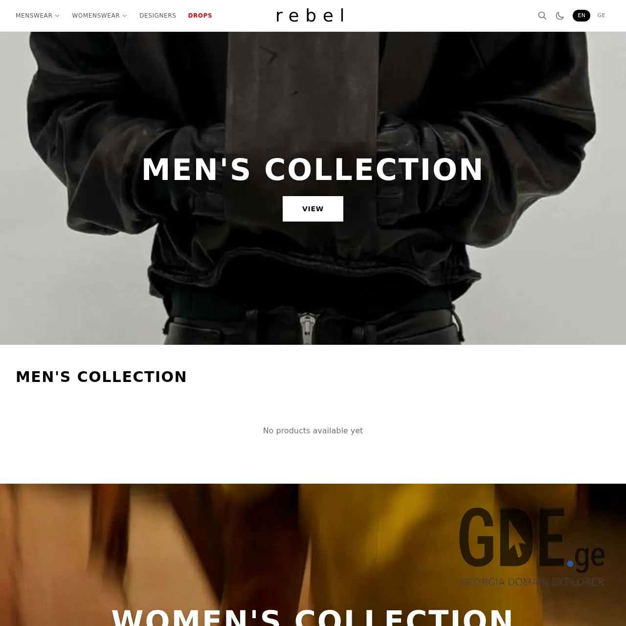 Screenshot of the site rebel.ge at 2026-03-29