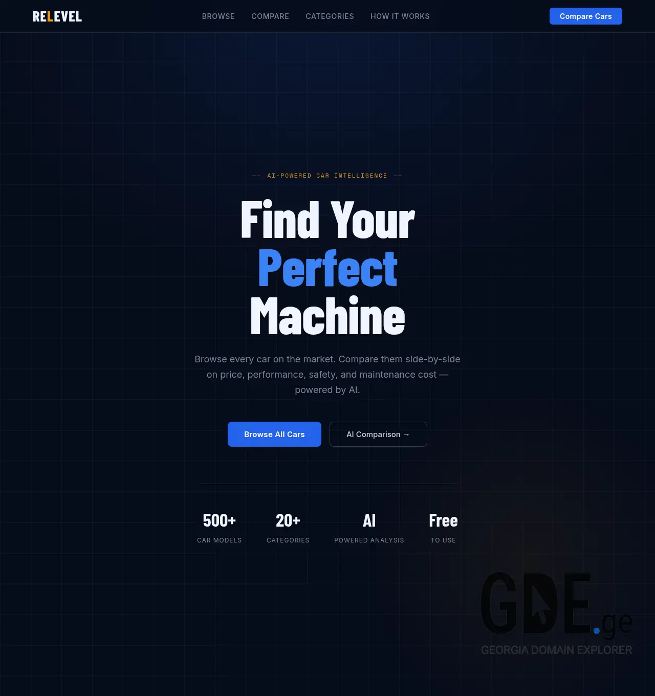 Screenshot of the site relevel.ge at 2026-06-29