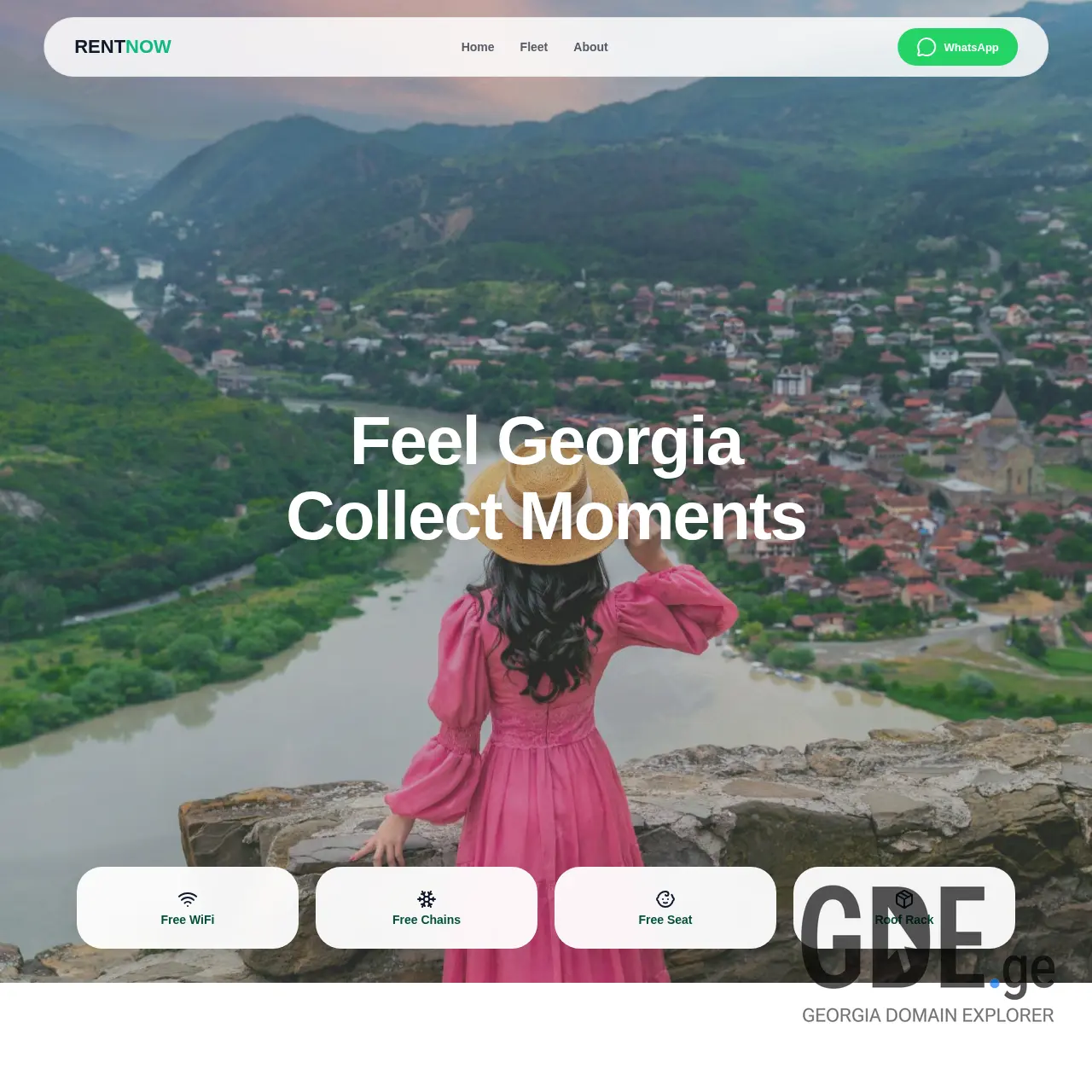 Screenshot of the site rentnow.ge at 2026-03-27