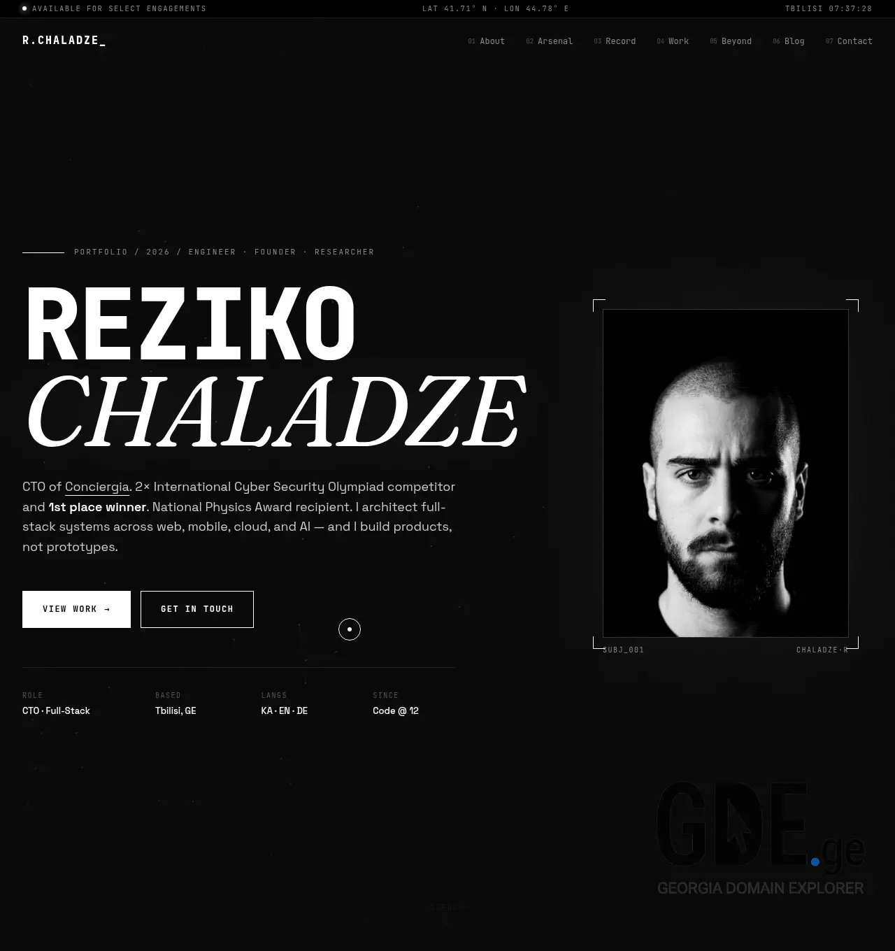 Screenshot of the site revaz.ge at 2026-04-08