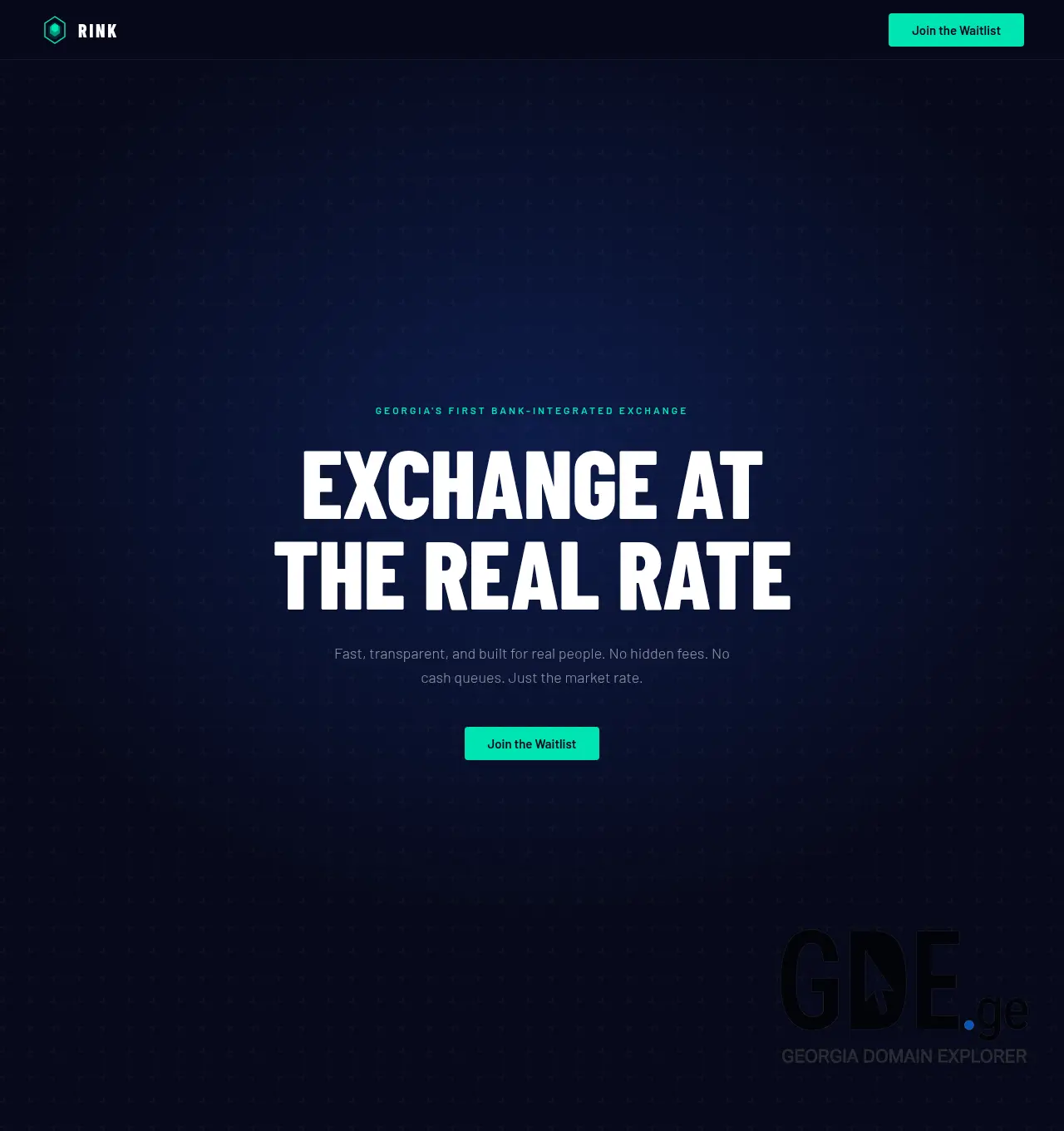 Screenshot of the site rink.ge at 2026-05-30