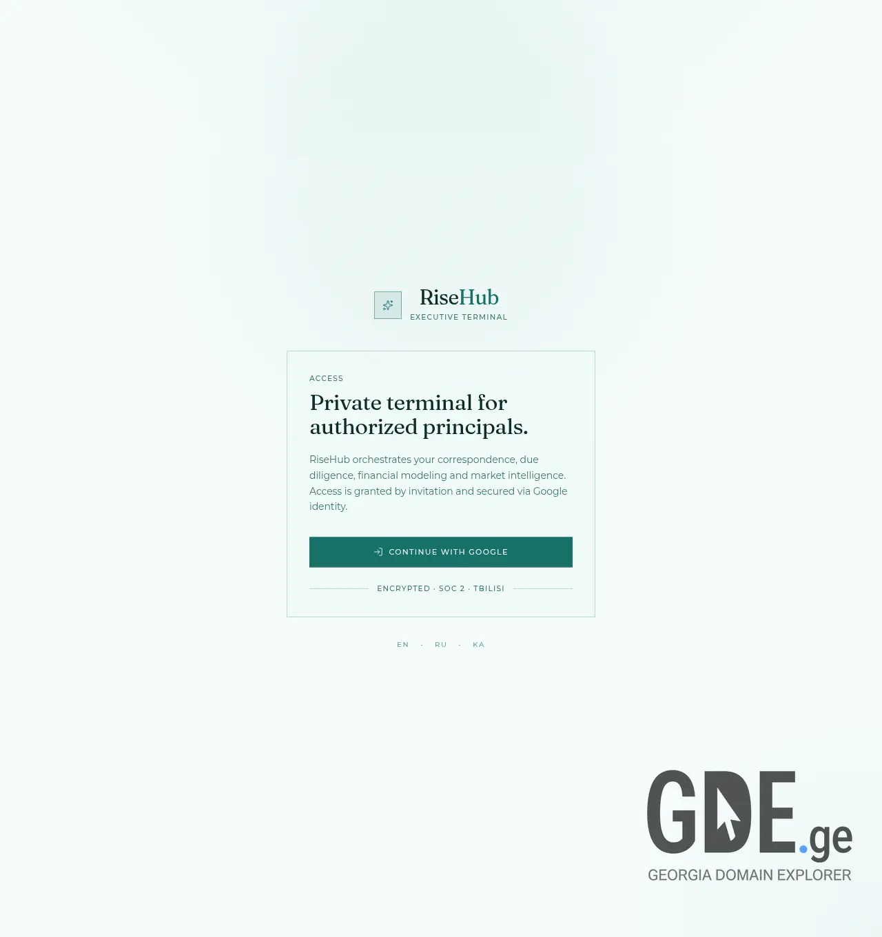 Screenshot of the site risehub.ge at 2026-05-26