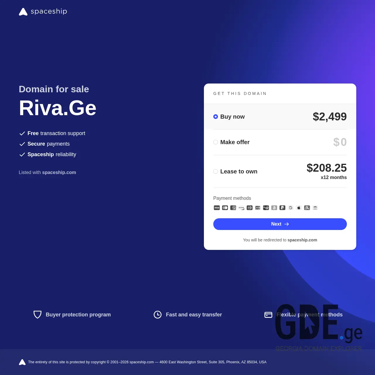 Screenshot of the site riva.ge at 2026-03-26