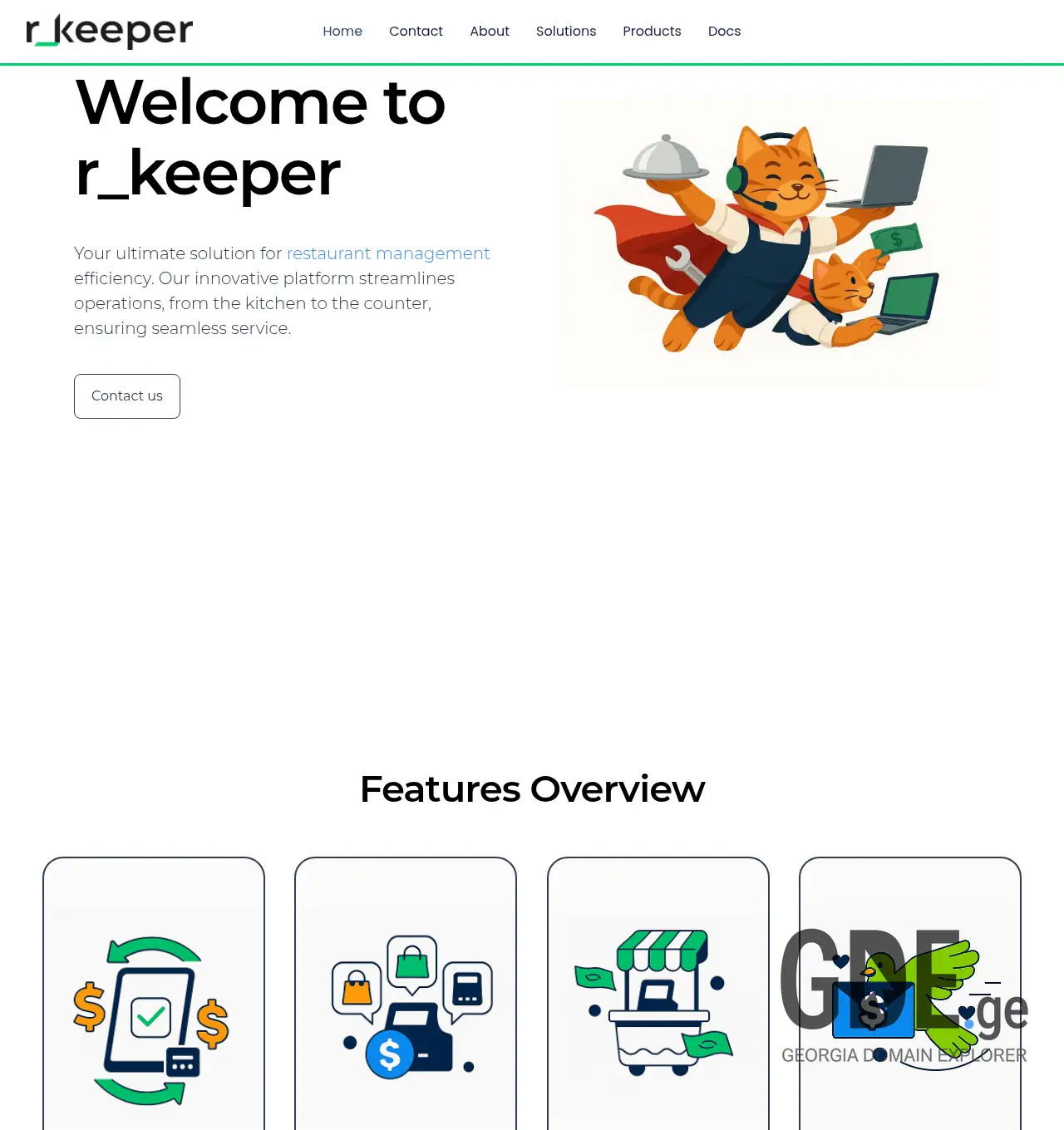 Screenshot of the site rkeeper.ge at 2026-06-29