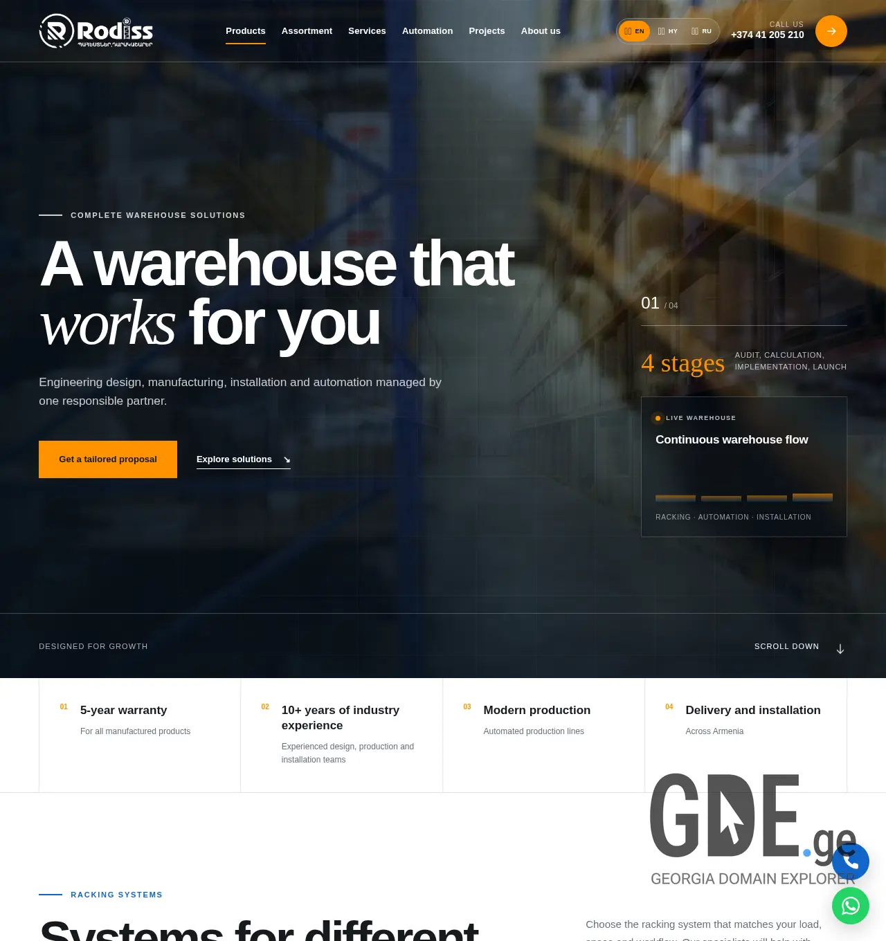 Screenshot of the site rodiss.ge at 2026-06-30