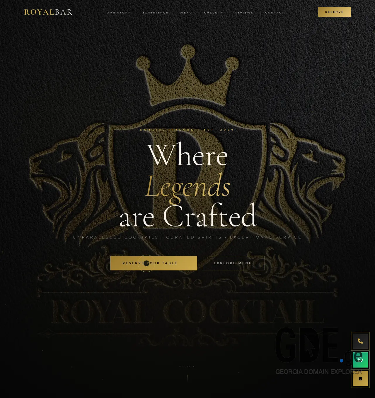 Screenshot of the site royalbar.ge at 2026-04-16