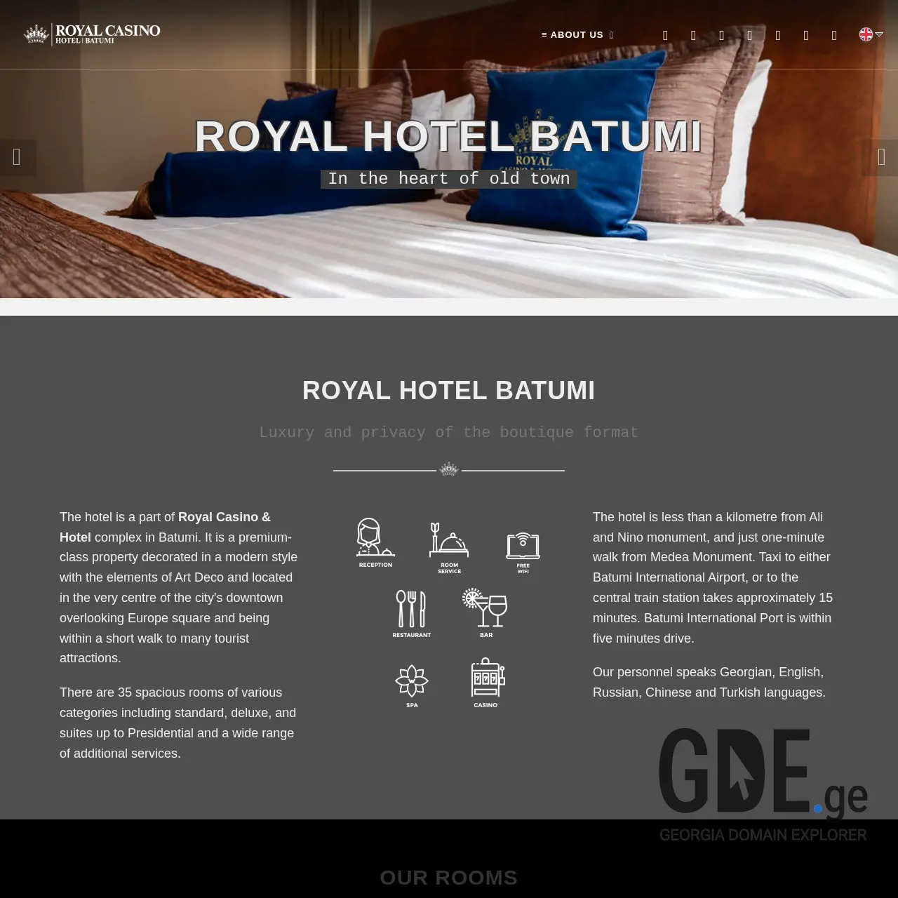 Screenshot of the site royalhotel.ge at 2026-03-26