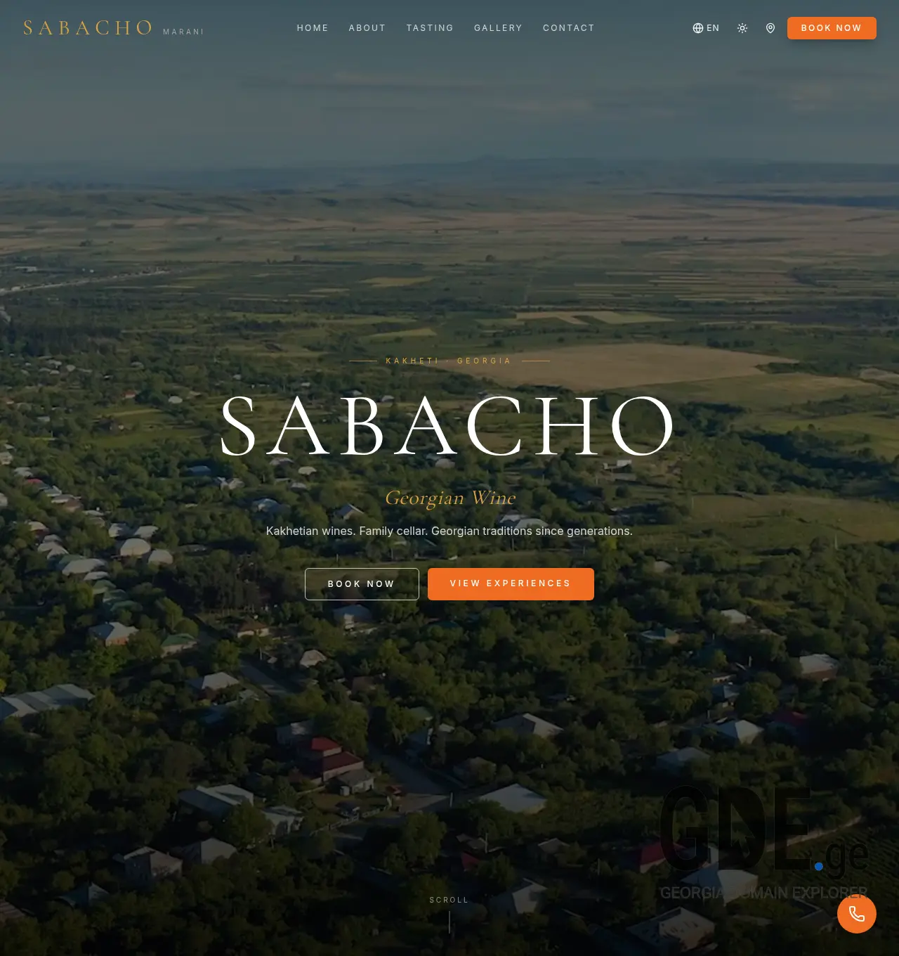 Screenshot of the site sabacho.ge at 2026-07-20