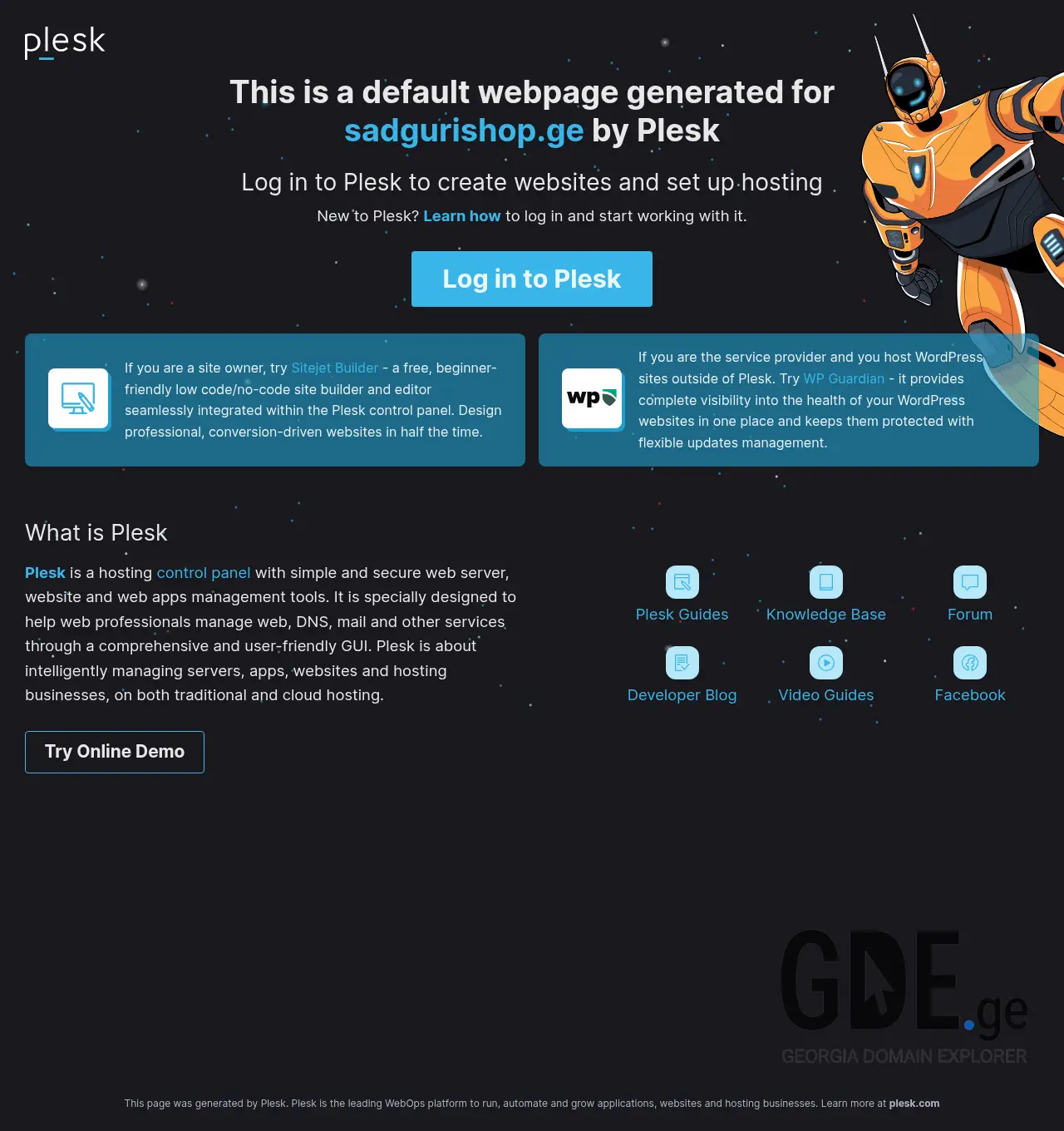 Screenshot of the site sadgurishop.ge at 2026-06-06