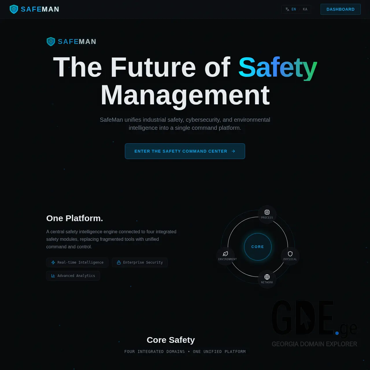 Screenshot of the site safeman.ge at 2026-04-01
