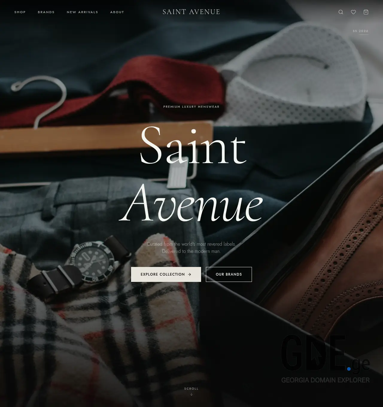 Screenshot of the site saintavenue.ge at 2026-05-25