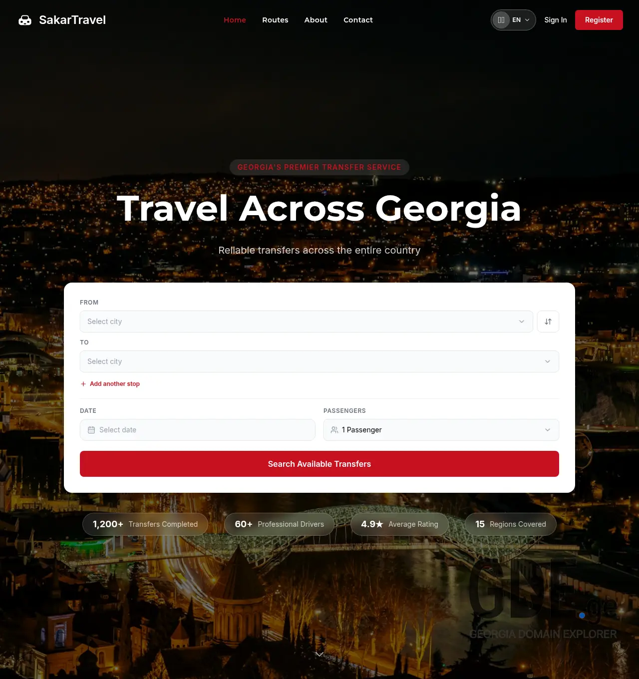 Screenshot of the site sakartravel.ge at 2026-06-02