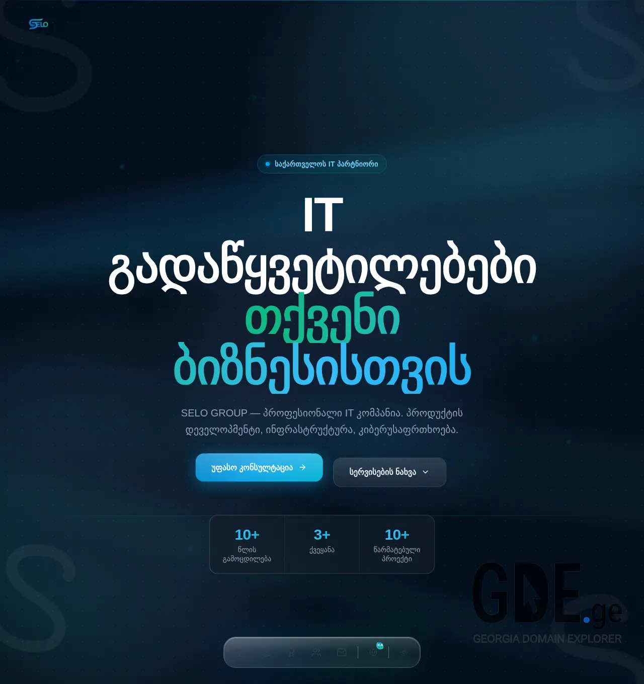 Screenshot of the site selogroup.ge at 2026-06-09