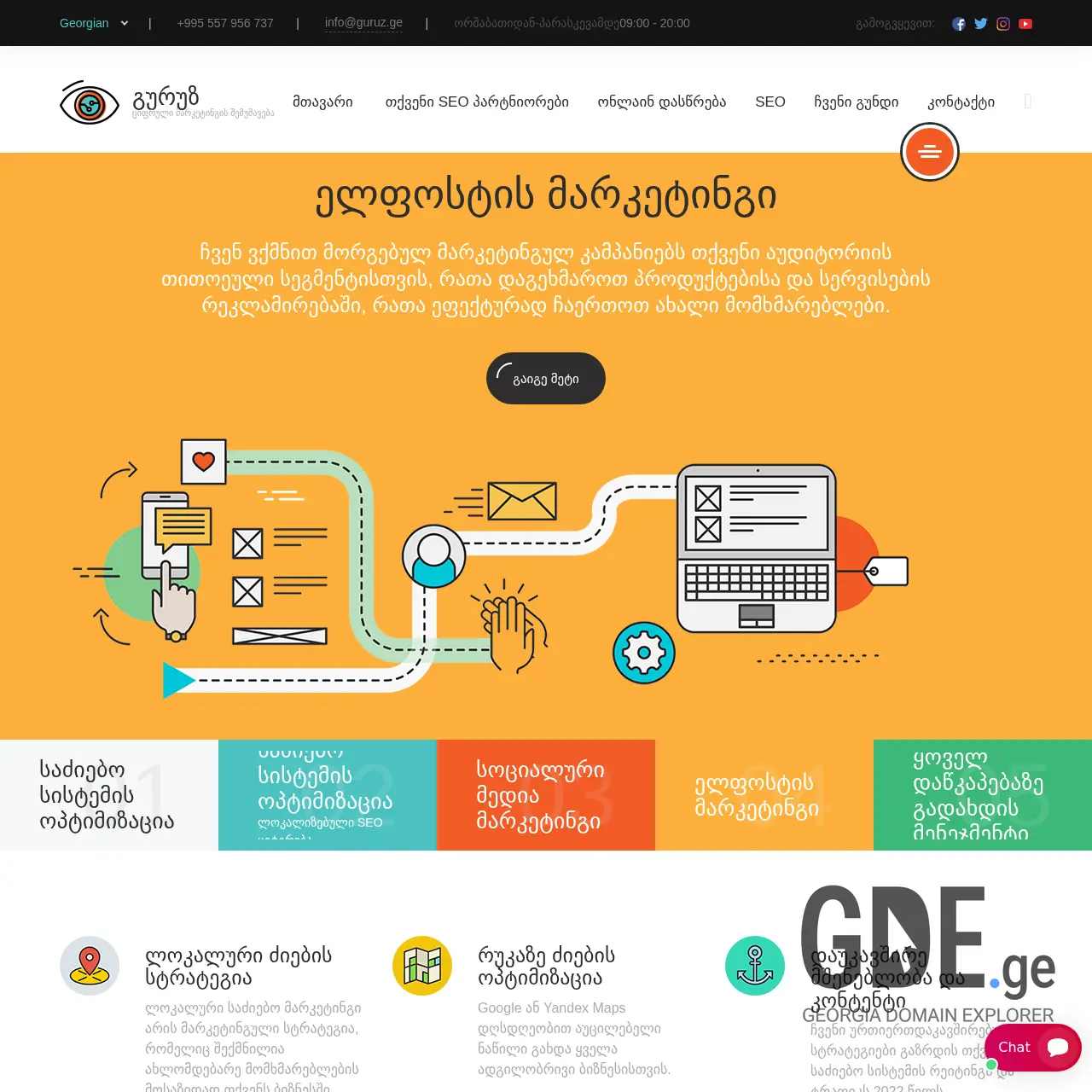 Screenshot of the site seo.com.ge at 2026-03-27