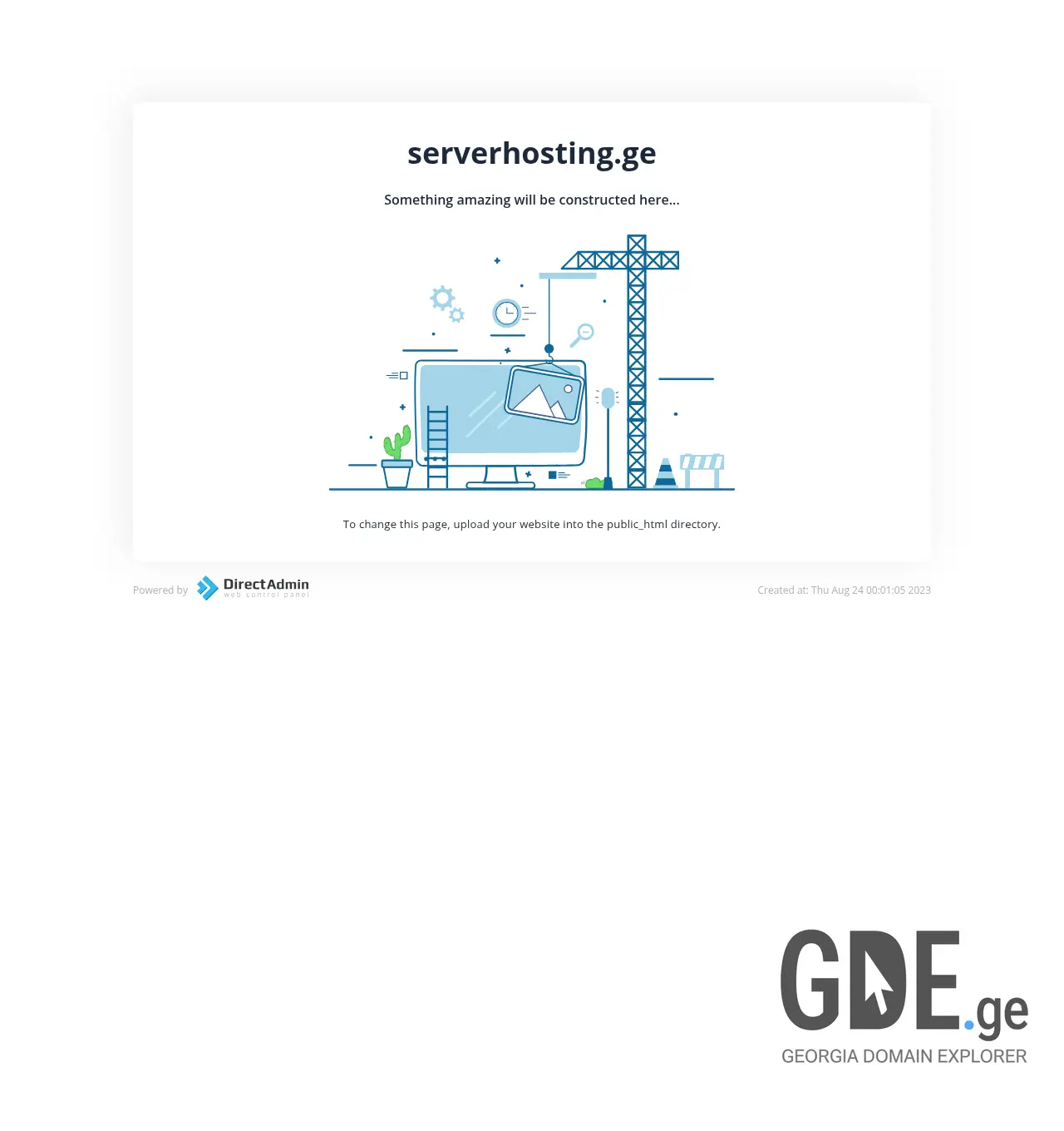 Screenshot of the site serverhosting.ge at 2026-07-26