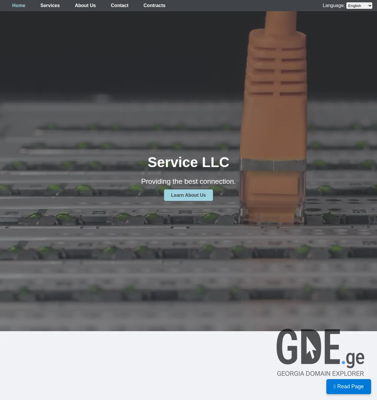 Screenshot of the site servicellc.ge at 2026-05-02