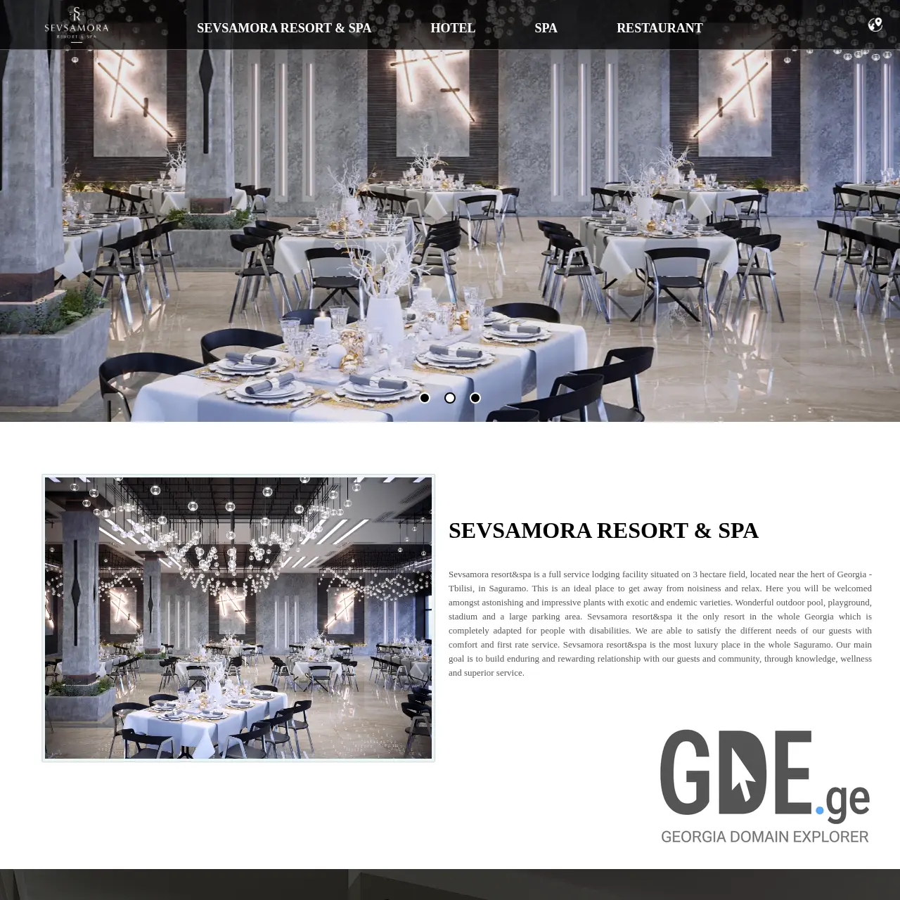 Screenshot of the site sevsamora.ge at 2026-03-01