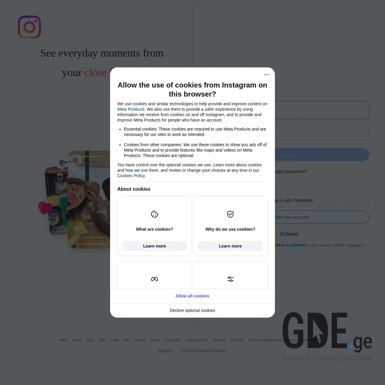 Screenshot of the site shetavazeba.ge at 2026-03-27