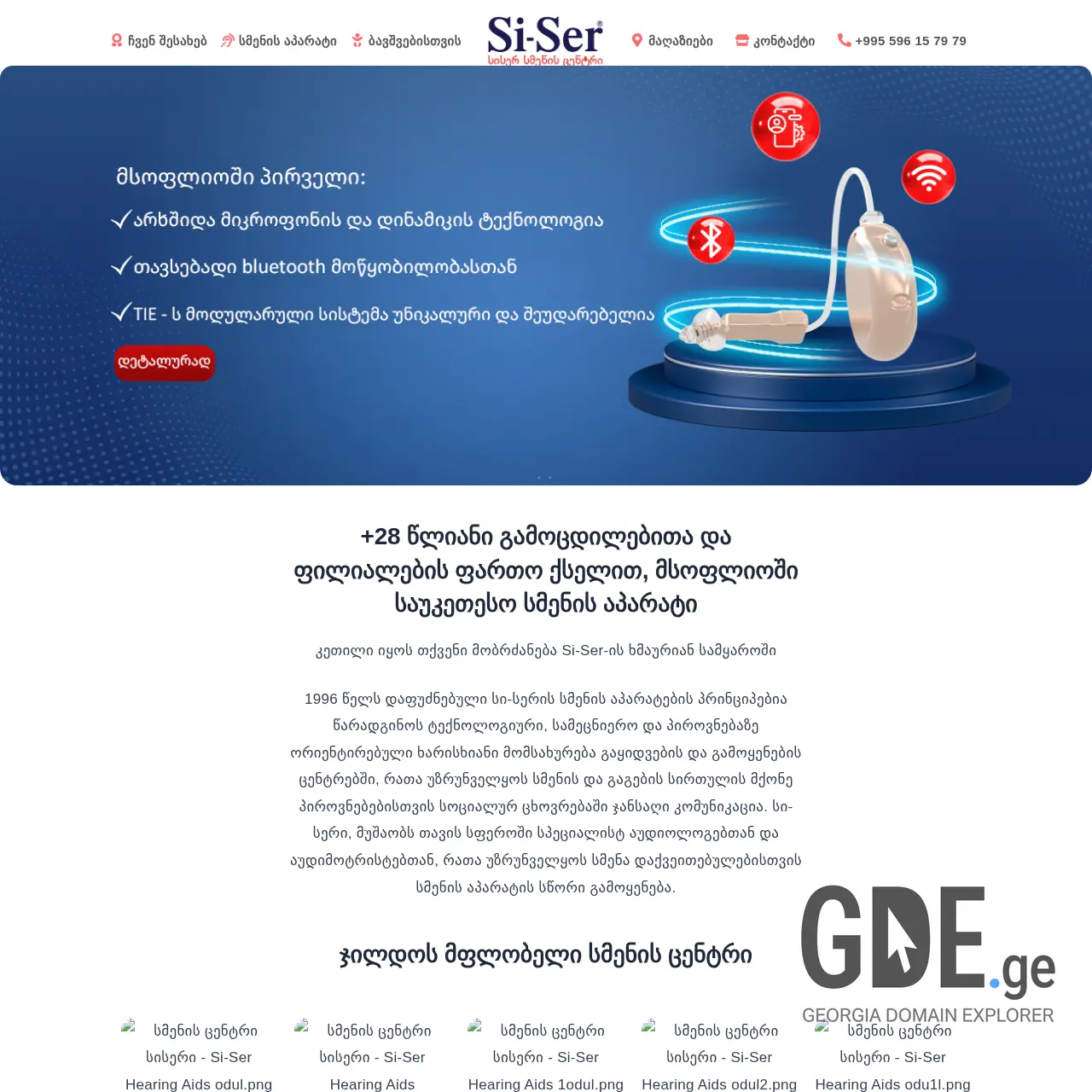 Screenshot of the site siser.ge at 2026-03-26