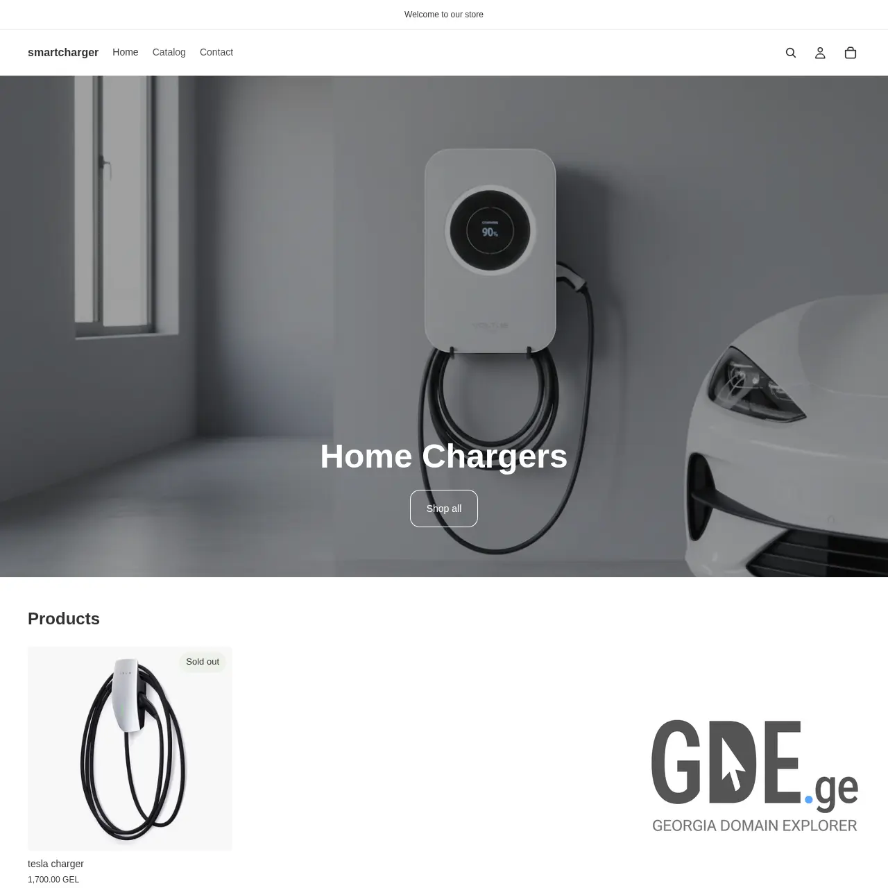 Screenshot of the site smartcharger.ge at 2026-03-23
