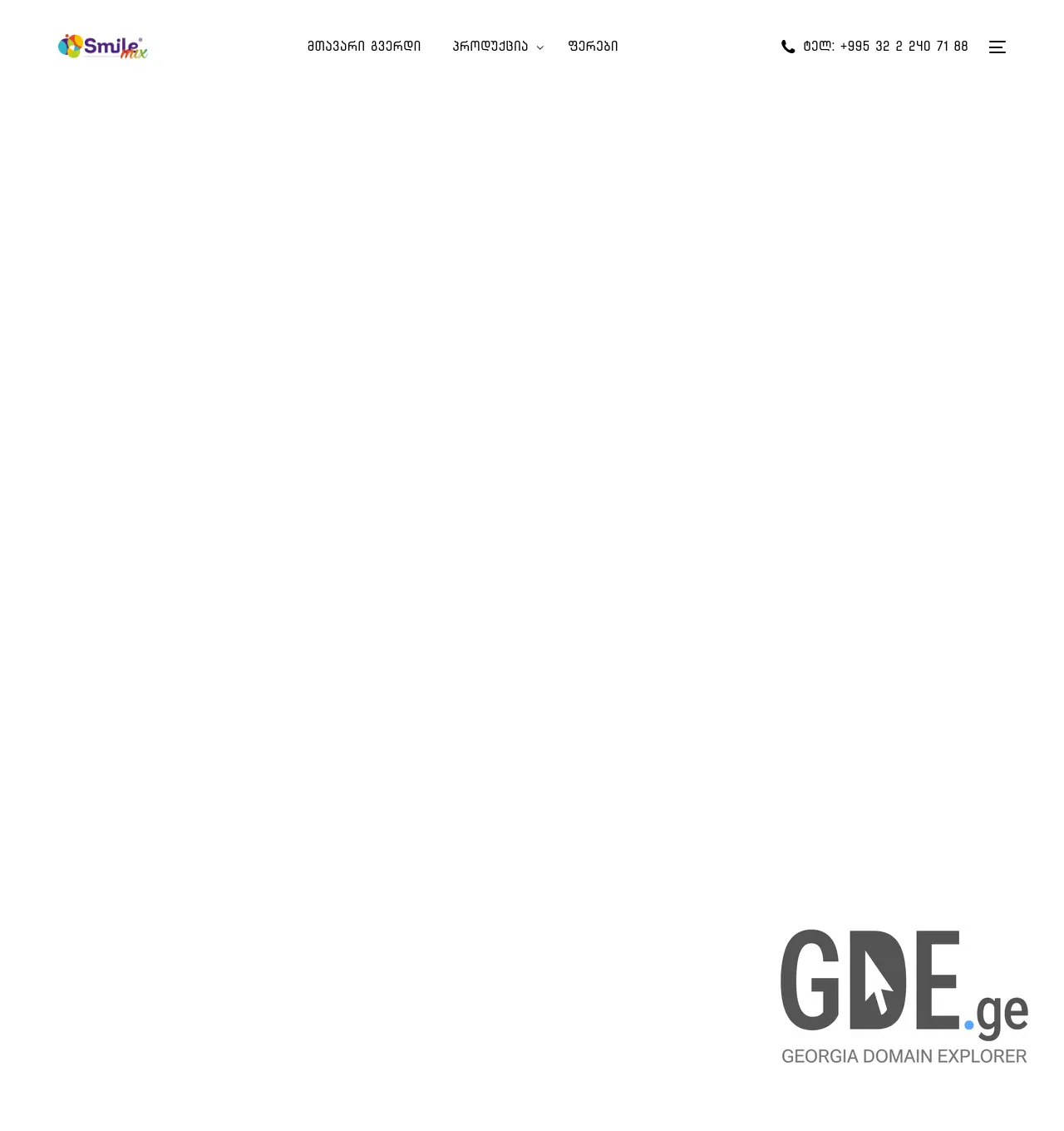 Screenshot of the site smilepaints.ge at 2026-07-14