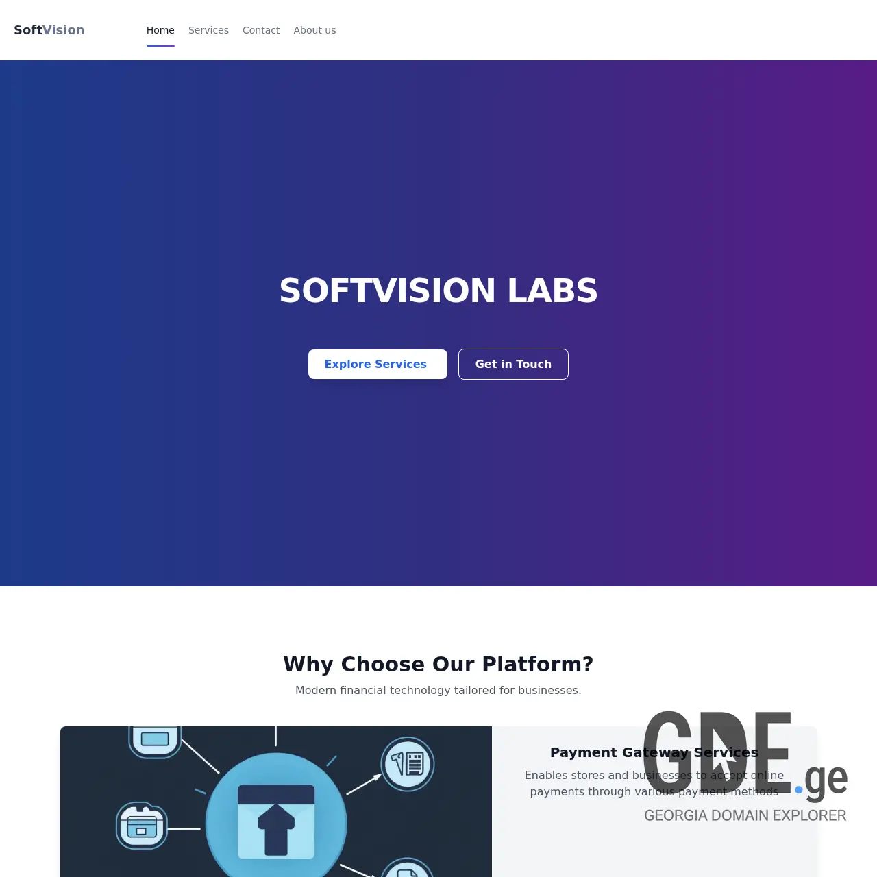Screenshot of the site softvision.ge at 2026-03-26