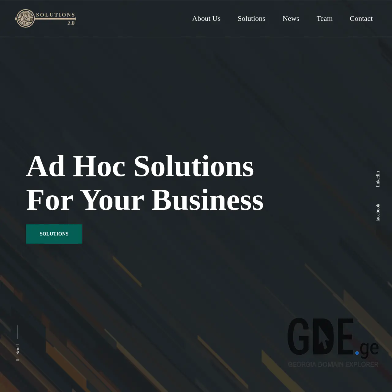 Screenshot of the site solutions2.ge at 2026-03-01