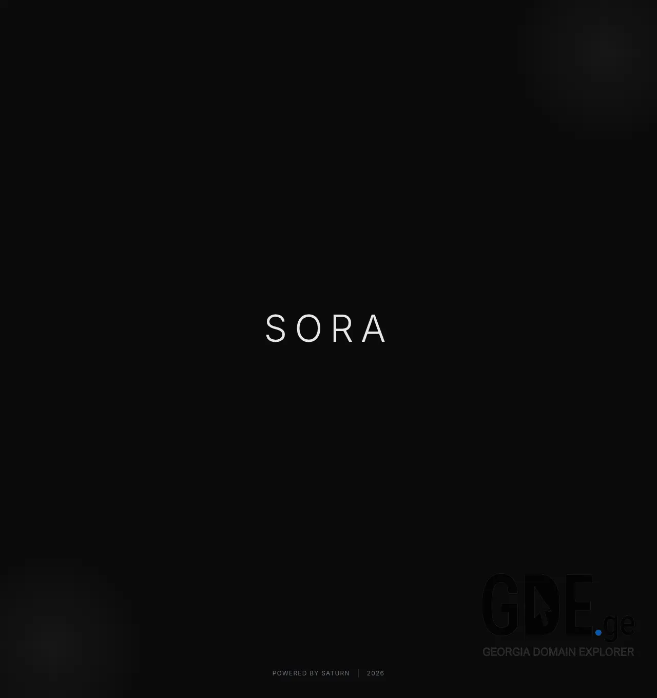 Screenshot of the site sora.ge at 2026-04-22