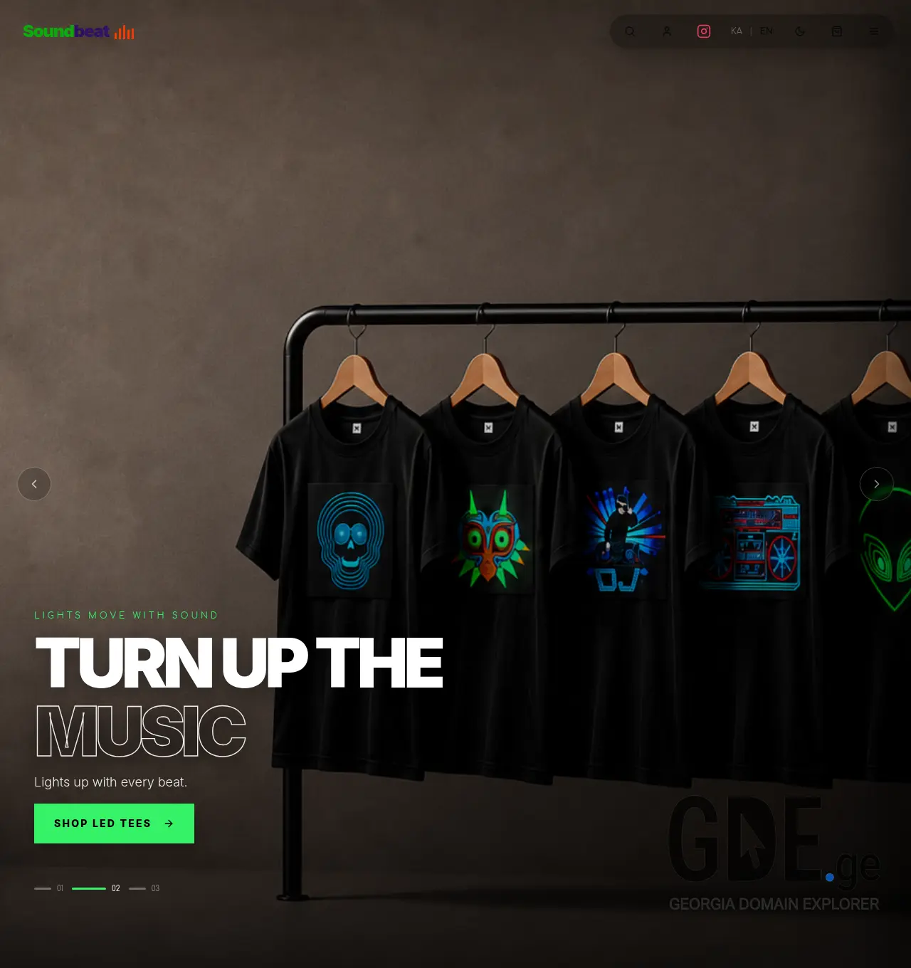 Screenshot of the site soundbeat.ge at 2026-07-21