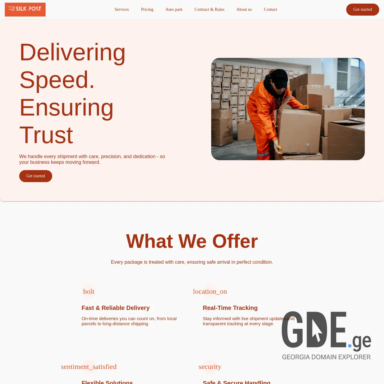 Screenshot of the site sp.ge at 2026-03-26