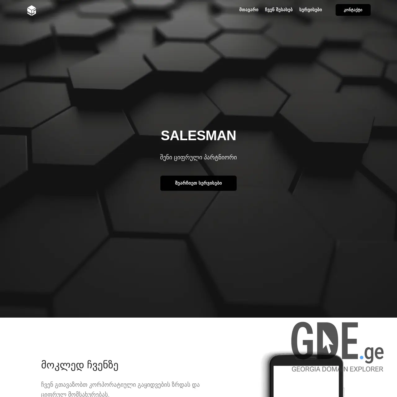 Screenshot of the site ssm.ge at 2026-03-01