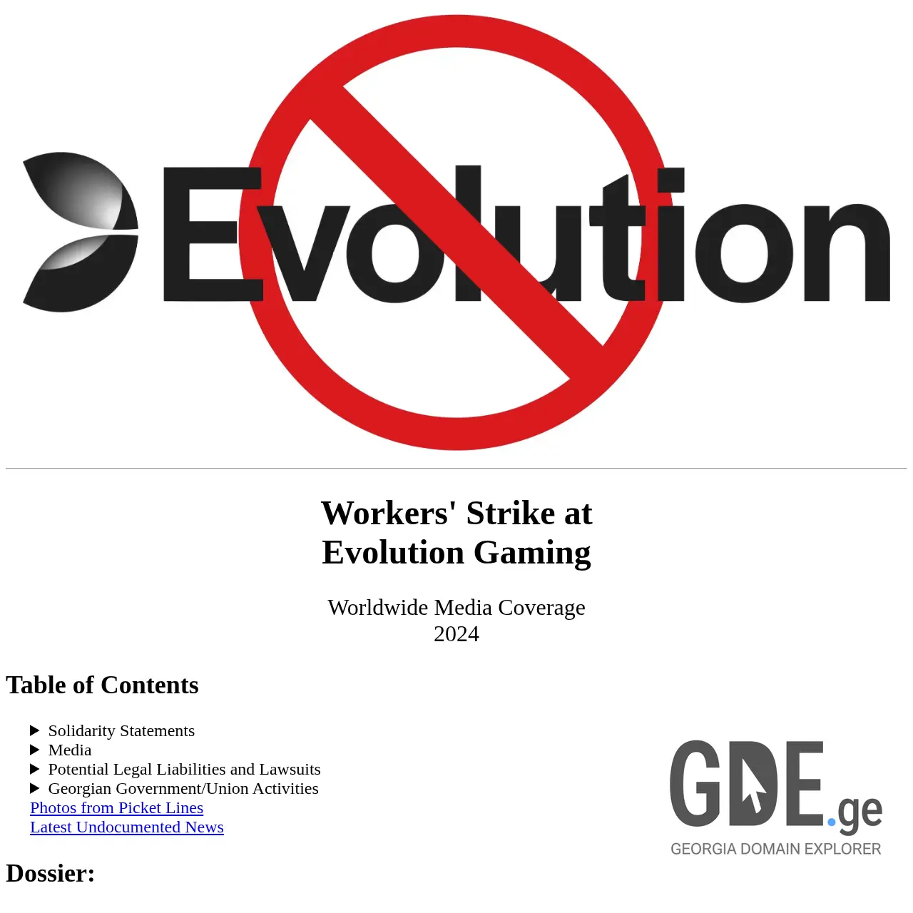Screenshot of the site strike-evo.ge at 2026-03-27