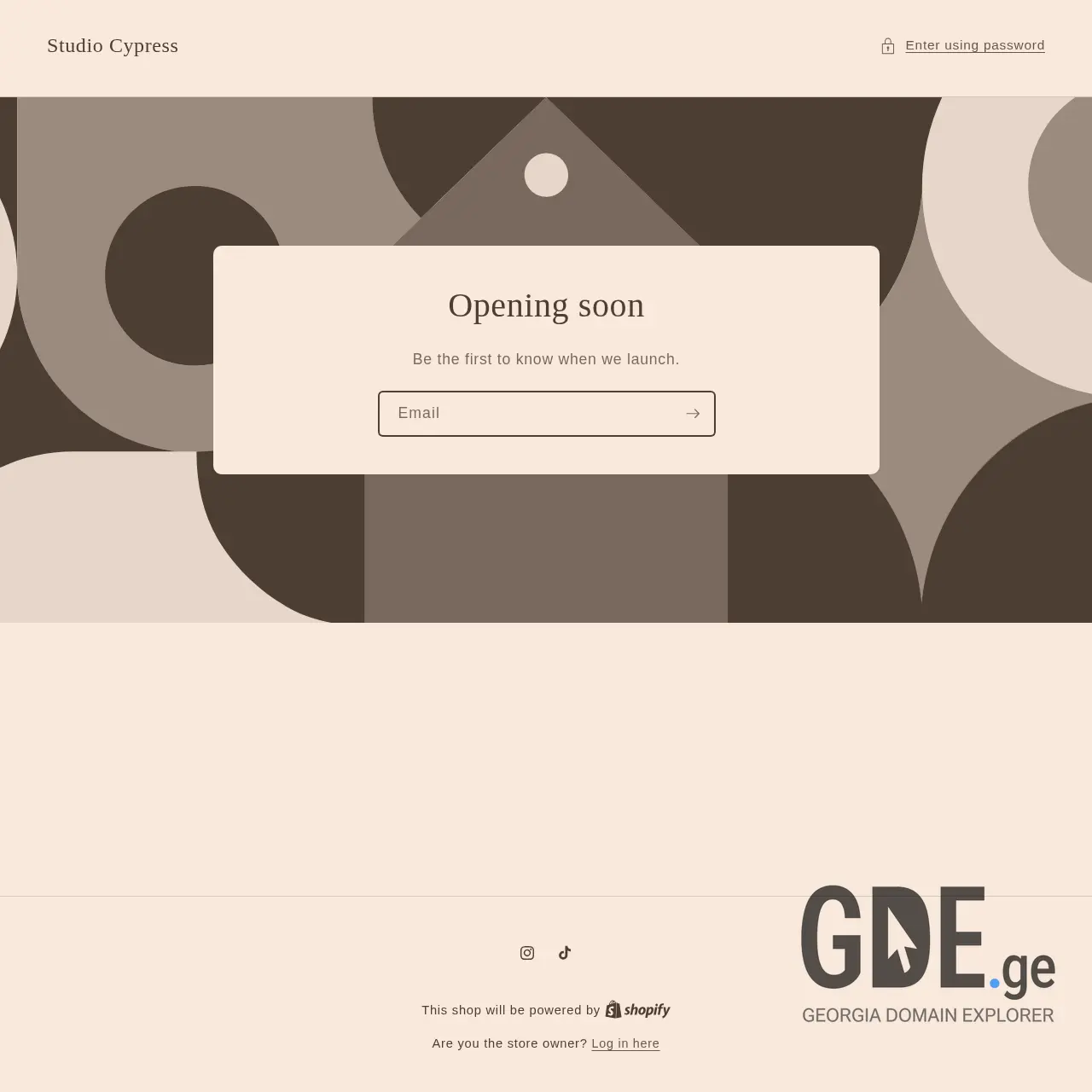 Screenshot of the site studiocypress.ge at 2026-03-27
