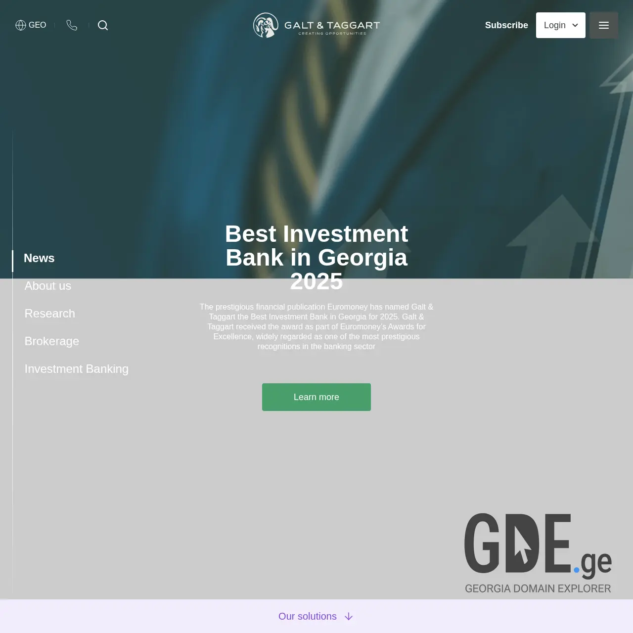 Screenshot of the site taxes.ge at 2026-03-27