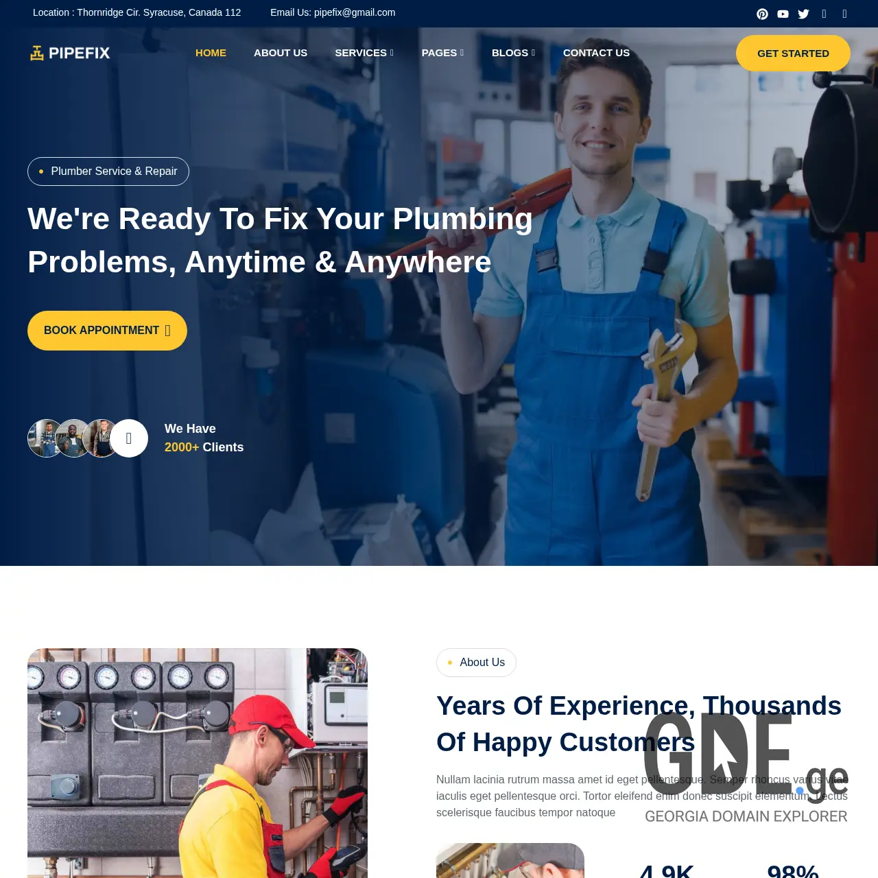 Screenshot of the site tbocenter.ge at 2026-03-17