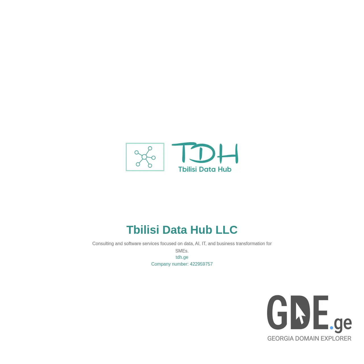 Screenshot of the site tdh.ge at 2026-04-02
