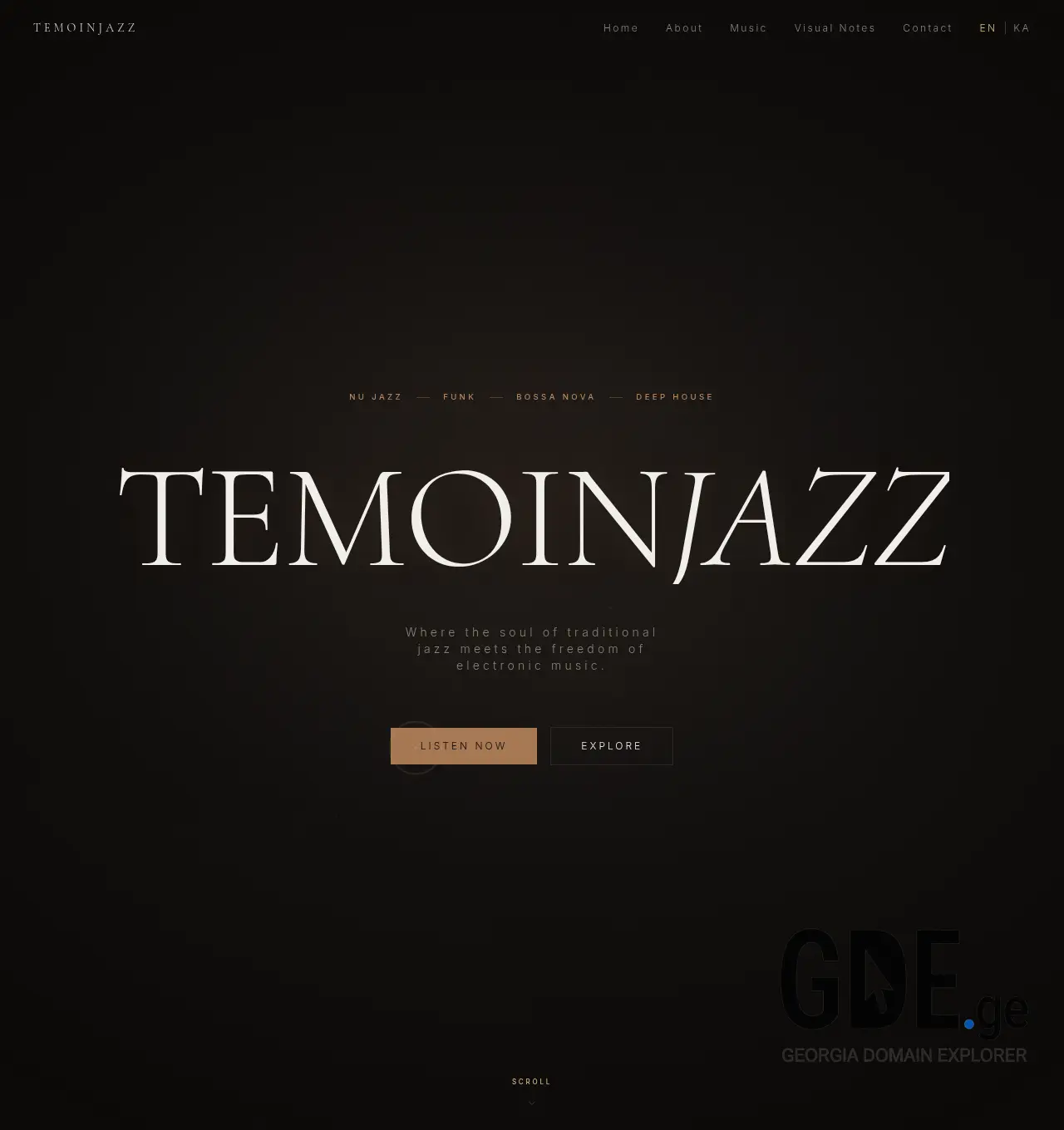 Screenshot of the site temoinjazz.ge at 2026-07-25