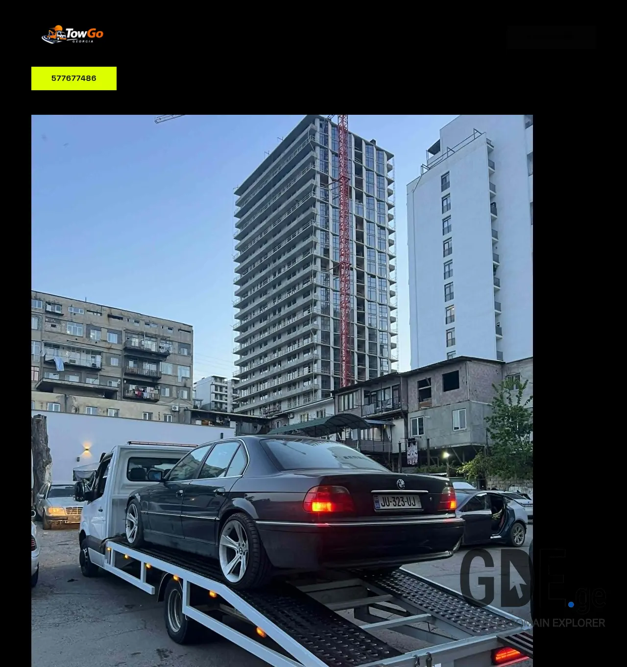 Screenshot of the site towgo.ge at 2026-05-04