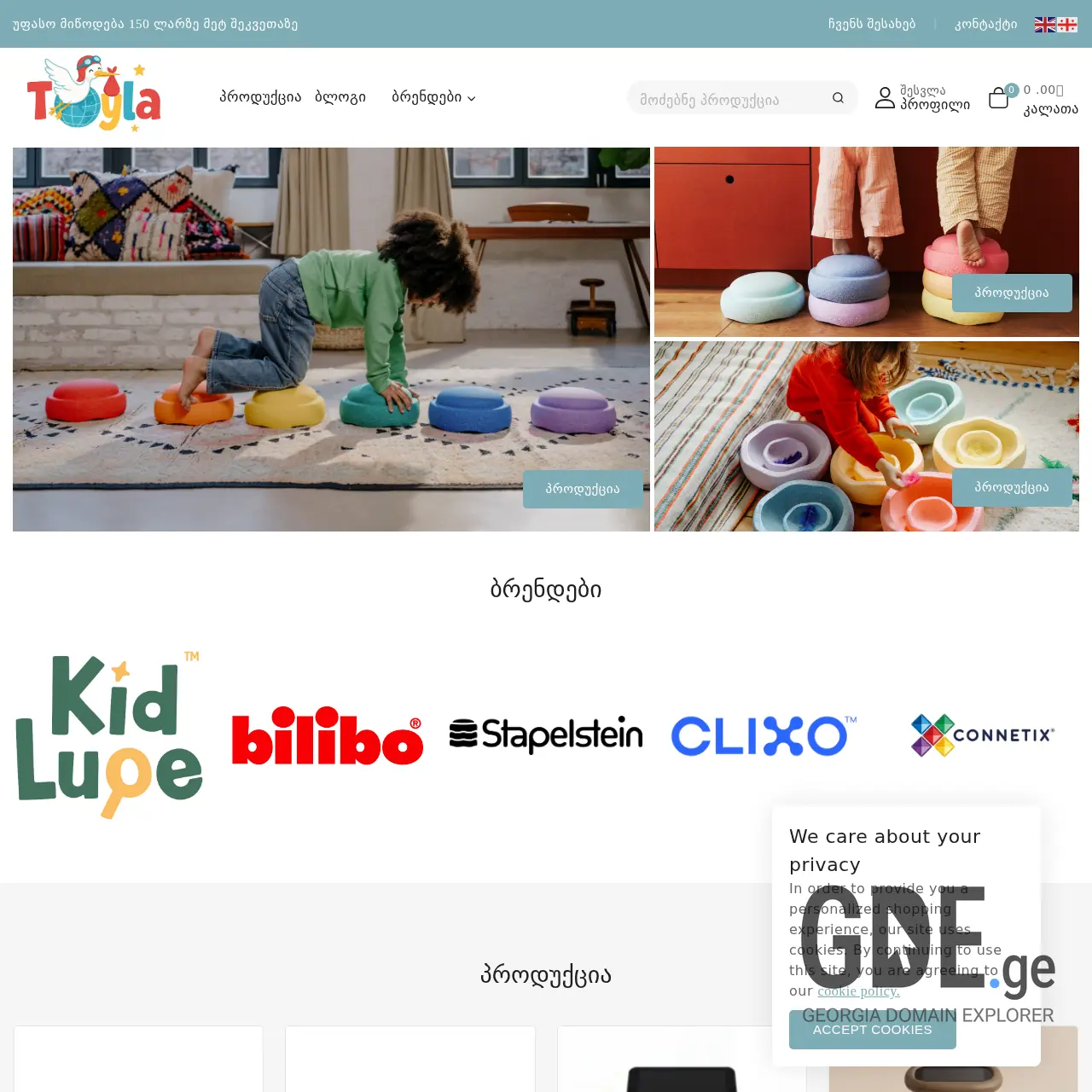Screenshot of the site toyla.ge at 2026-03-26