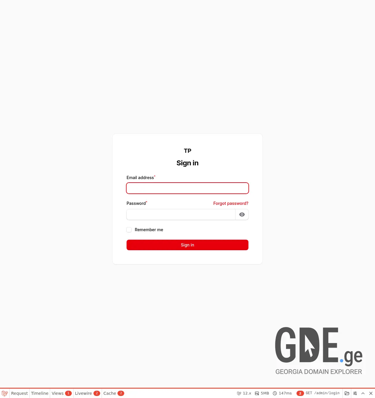 Screenshot of the site tpe.ge at 2026-07-08