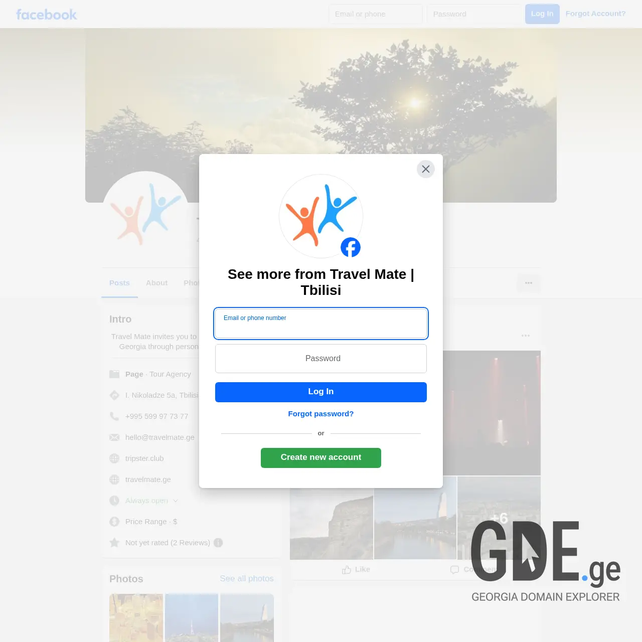 Screenshot of the site travelmate.ge at 2026-03-31