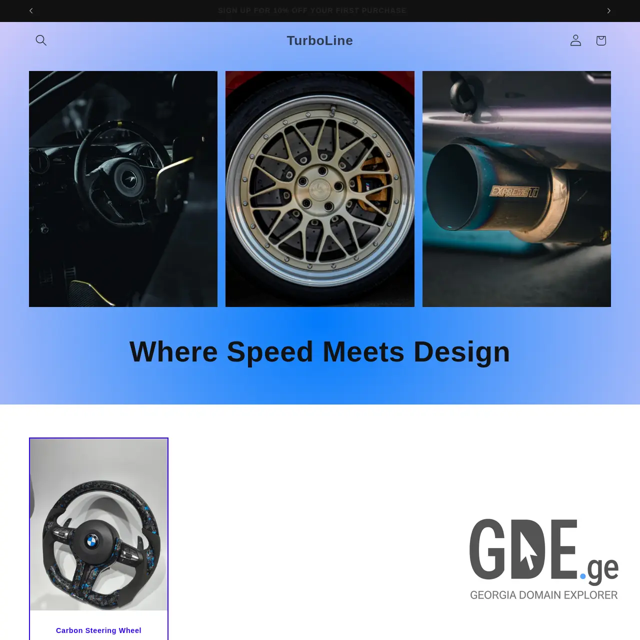 Screenshot of the site turboline.ge at 2026-04-02
