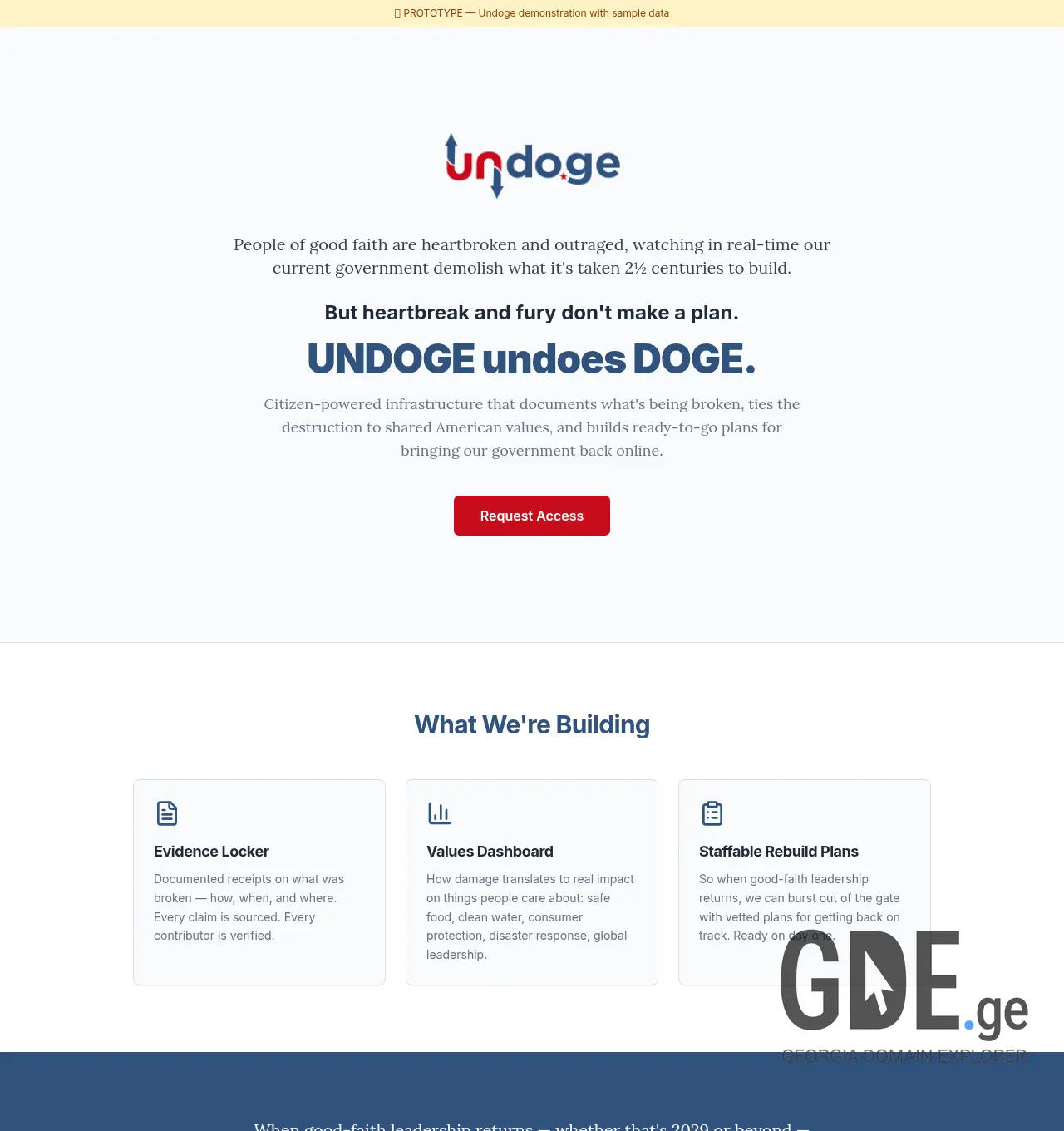 Screenshot of the site undo.ge at 2026-07-05