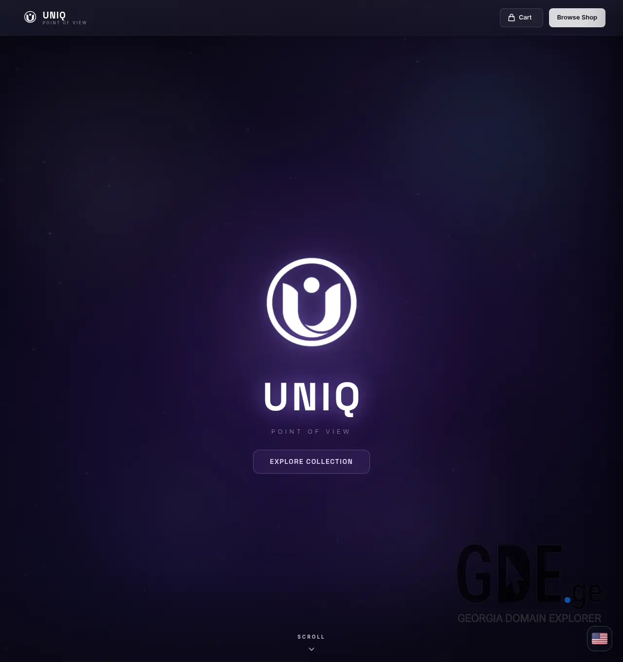 Screenshot of the site uniq.ge at 2026-05-12